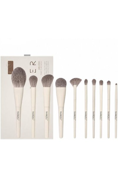 BLUEDOES 10 Pcs Makeup Brush Set, Professional Minimalist Cream White Synthet...