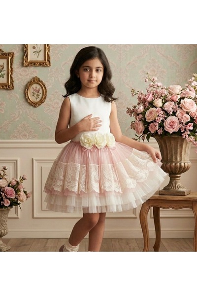 special gift house Children's dress consisting of 3 pieces (dress - small bag...
