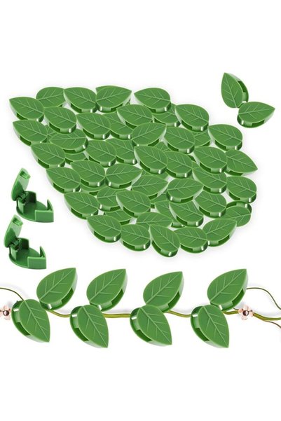 Bukela 50Pcs Plant Climbing Wall Fixture Clip Self-Adhesive Hook Vines Tracti...