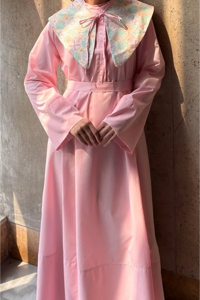 fayaboutique.com Pembe Sweet Dream Yakalı Elbise
