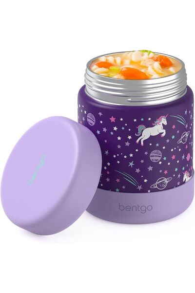 Bentgo ®   وعاء طعام للأطفال من الفولاذ المقاوم للصدأ - سعة 11 أونصة، مانع لل...