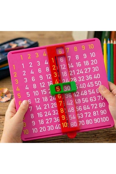 Grifon 3D Sliding Math Learning Set - Practical Multiplication Table Ruler & ...