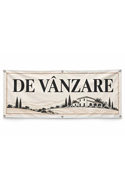 ShopPrint Banner de vânzare – model minimal, 250x100 cm, frontlit cu tiv și c...