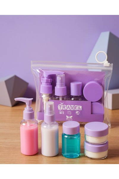 ASTRALTECH 5 Piece Leak-Proof Transparent Travel Cosmetic Set