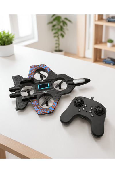 ECRUZ Drone 2.4G Kumandalı Savaş Jeti Görünümlü 360° Akrobatik Jiroskoplu
