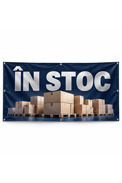 ShopPrint Banner în stoc – model panoramic, 200x100 cm, frontlit cu tiv și capse