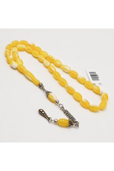 Generic Brand Amber Dust Rosary Prayer Beads – 33 Beads, 8–12mm Barrel Tasbih, 21g