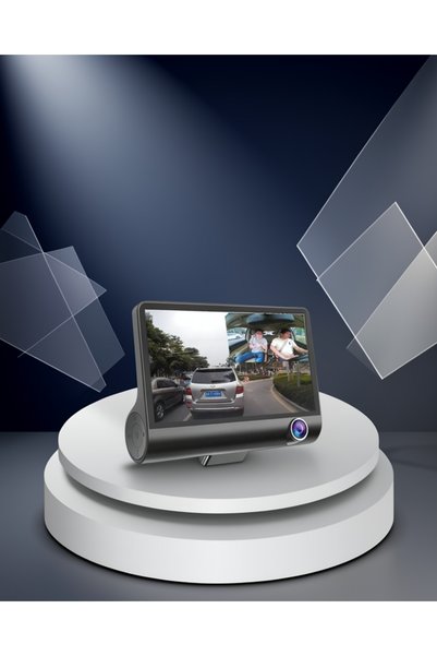 ECRUZ Araç DVR Kamerası 3 Kamera 170° Geniş Açılı Full HD Park Modülü Ile