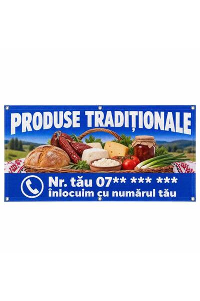 ShopPrint Mesh produse tradiționale cu numărul tău, 150x75 cm, mesh cu tiv și...