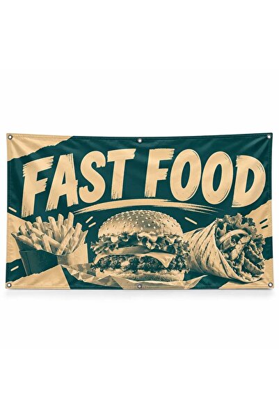 ShopPrint Banner fast food – model editorial, 200x100 cm, frontlit cu tiv și ...