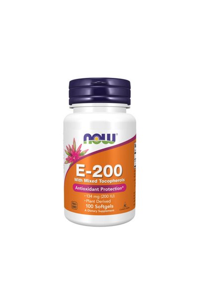 Now Vitamin E-200 IU Mixed Tocopherols - Vitamina E, 100 capsule moi