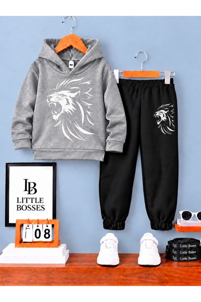 LB little bosses طقم رياضي شتوي للأطفال للجنسين. (توم جيري كارب)