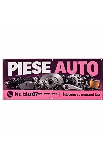 ShopPrint Mesh piese auto cu numărul tău, 300x120 cm, mesh cu tiv și capse