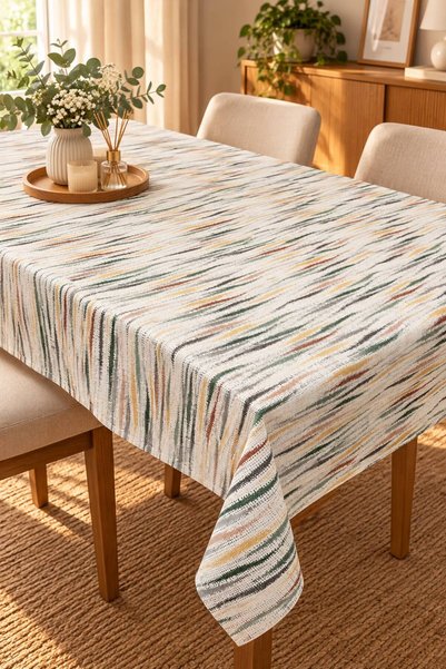 Molina Home Liquid-Proof Oilcloth Tablecloth |   Stain-Resistant, Easy-To-Cle...