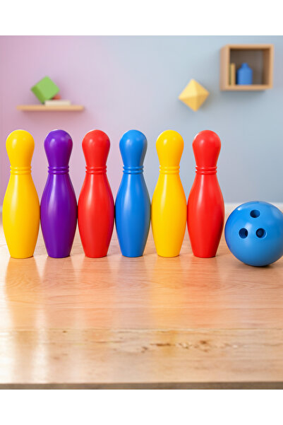 helinaria 6 Colorful Children's Bowling Game Set with Balls
