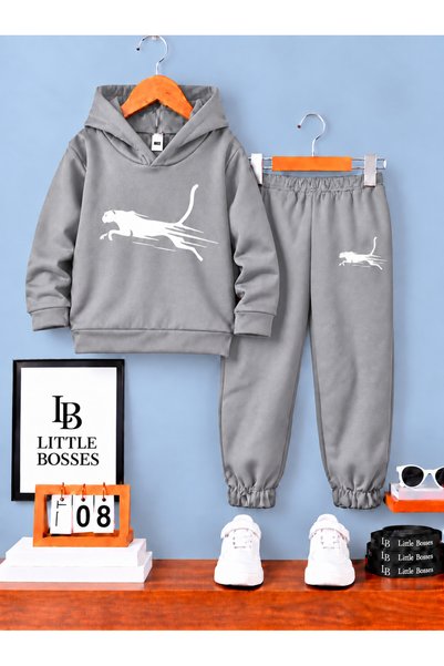 LB little bosses طقم رياضي شتوي للأطفال للجنسين. (بوما)