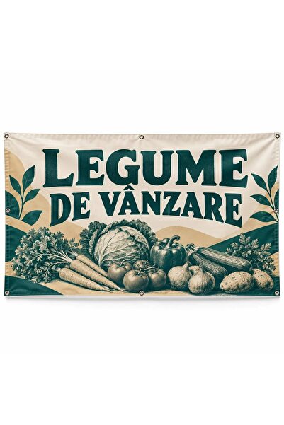 ShopPrint Banner legume de vânzare – model editorial, 100x50 cm, frontlit cu ...