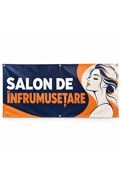 ShopPrint Banner salon de înfrumusețare – model contrast, 200x100 cm, frontli...