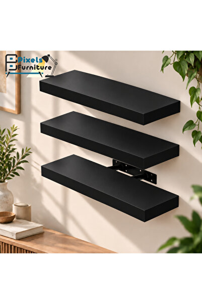 PixelsFurniture مجموعة من 3 قطعة ارفف عائمة للحائط من بكسل الأثاث, غرفة المعي...