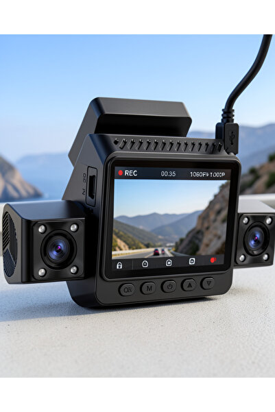 ECRUZ 4 Kanallı Araç Kamerası Full HD Geniş Açılı Kayıt Sistemi