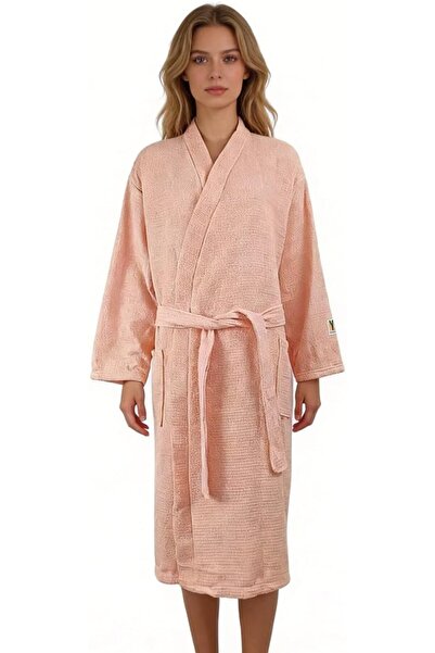 Generic Waffle Bathrobe Women Fleece Hooded Dressing Gown-Plush Long Robe,Com...