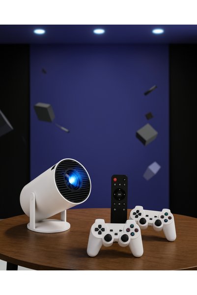 ASTRALTECH Kablosuz Mini Projeksiyon Cihazı Taşınabilir Ev Sineması