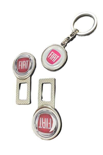 STİLİX GARAGE Fiat Metal Buckle 1 Pair and Keychain 1 Piece