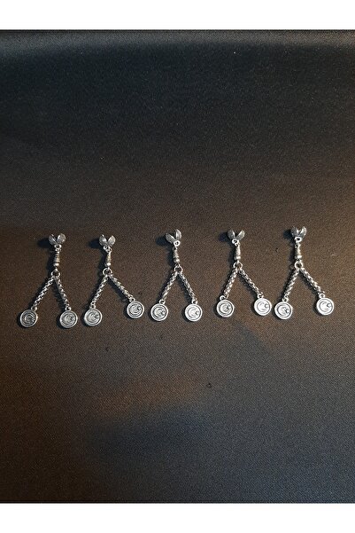 MRYart Silver Color Metal 5-Piece Rosary Tassel