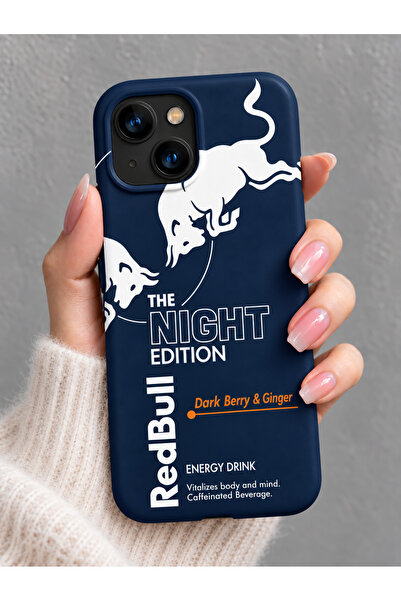 Molly غطاء سيليكون مخملي من الداخل بنمط Night Blue The Night Edition لهاتف iP...