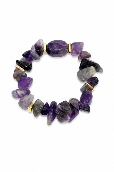 nesdesignn Natural stone bracelet (amethyst - crushed stone)