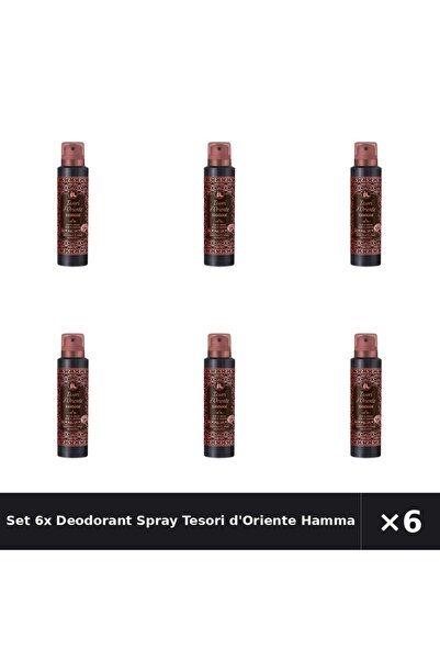 Tesori d'Oriente Set 6x Deodorant Spray Hammam, 150 ml