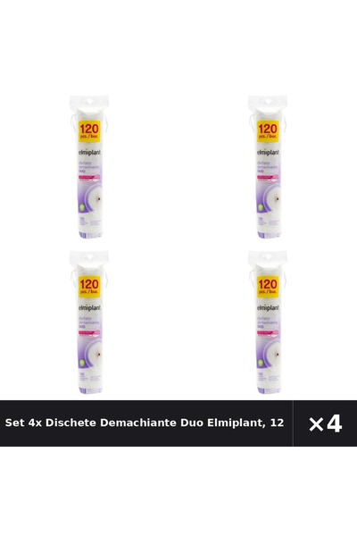 ELMIPLANT Set 4x Dischete Demachiante Duo Elmiplant, 120buc