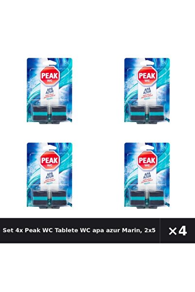 Peak WC Set 4x Tablete WC apa azur Marin, 2x50g