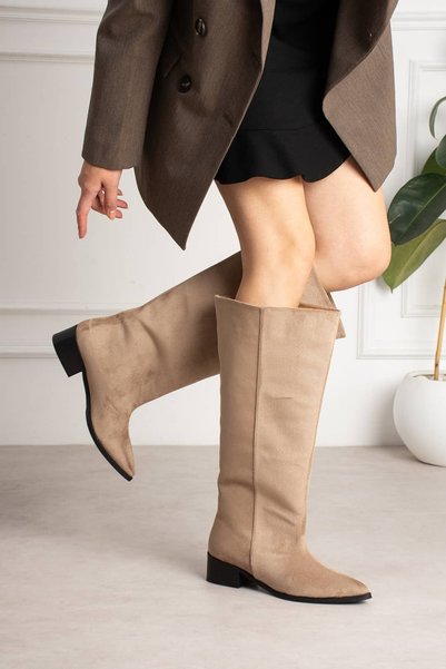 ZENNESHOES Noe Women's Short Heeled XL Cut Boots