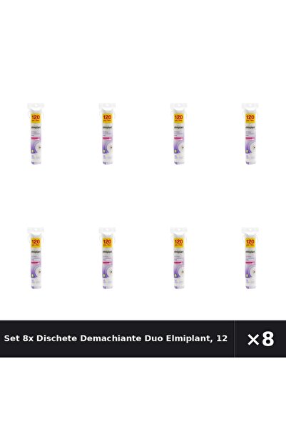 ELMIPLANT Set 8x Dischete Demachiante Duo Elmiplant, 120buc