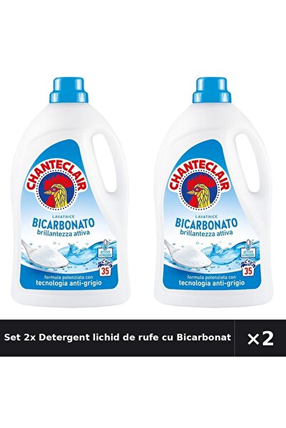 Chanteclair Set 2x Detergent lichid de rufe cu Bicarbonat, Chanteclair, 1575m...