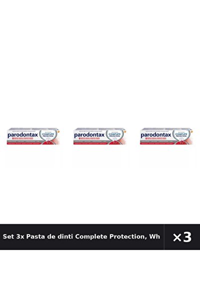 Parodontax Set 3x Pastă de dinți Protecție Completă, Albire, 75 ml