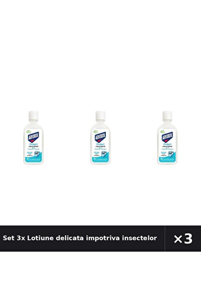 Aroxol Set 3x Lotiune delicata impotriva insectelor Protect, 85 ml