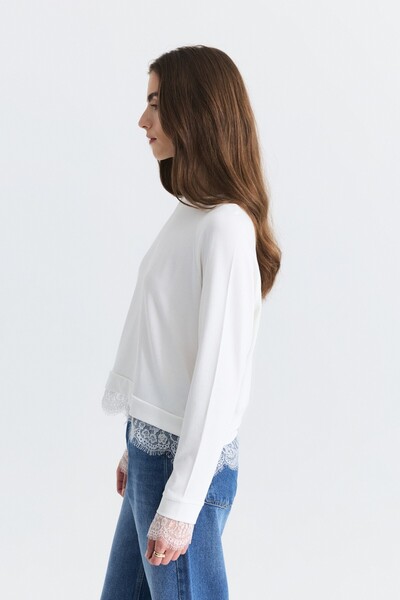 Antioch Lace Detail Knit Sweater