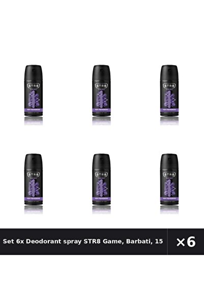 str8 Set 6x Deodorant spray Game, Barbati, 150 ml