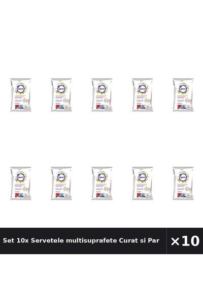 Igienol Set 10x Servetele multisuprafete Curat si Parfumat, 40 bucati,