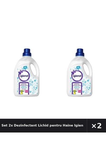 Igienol Set 2x Lichid Dezinfectant pentru Haine Pure Care, 1,5L