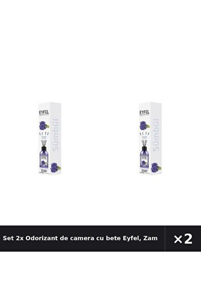 Eyfel Set 2x Odorizant de camera cu bete Eyfel, Zambile, 120 ml