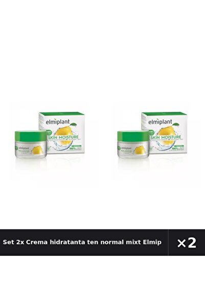 ELMIPLANT Set 2x Crema hidratanta ten normal mixt 24h Skin Moisture, 50 ml