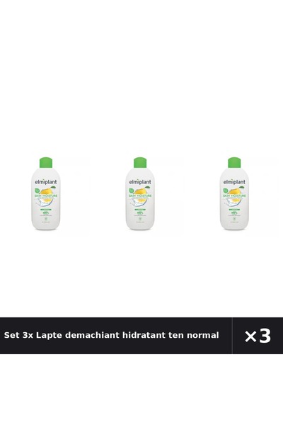 ELMIPLANT Set 3x Lapte demachiant hidratant ten normal mixt Skin Moisture, 20...
