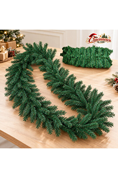 Craciunescu By DBR Ghirlanda de Brad Artificial 210 cm, Verde si Bogata -