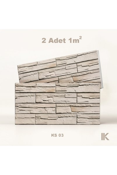 shop Kumlu Strafor Duvar Paneli Kesmetaş Desenli 100 × 50 × 2 cm – 12 Adet / ...