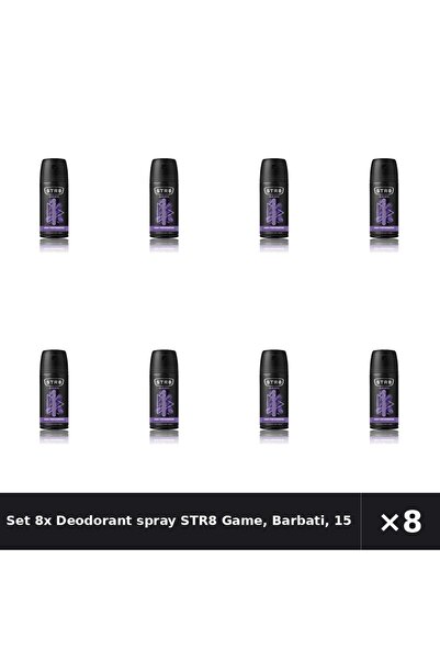 str8 Set 8x Deodorant spray Game, Barbati, 150 ml