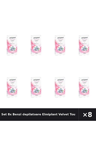 ELMIPLANT Set 8x Benzi depilatoare Velvet Touch pentru fata, 20 buc