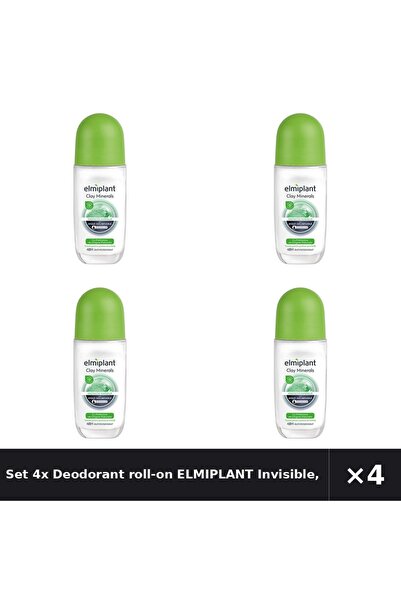 ELMIPLANT Set 4x Deodorant roll-on Invisible, 50ml